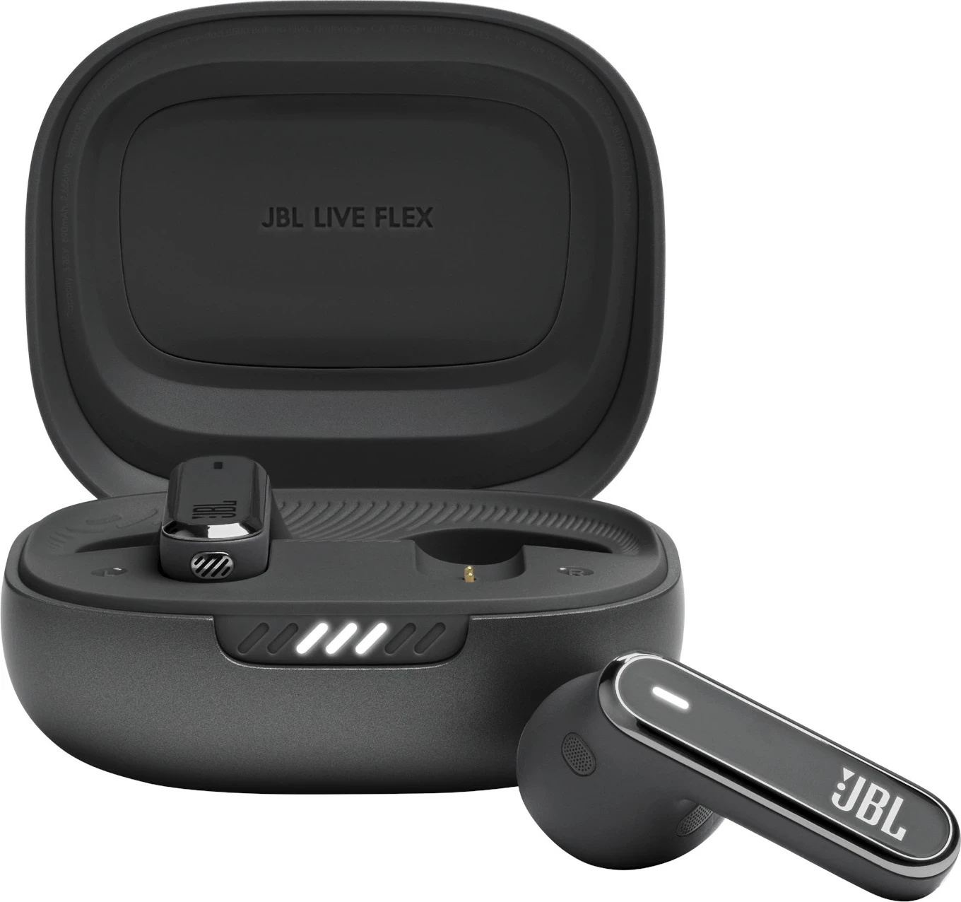 Kufje JBL Live Flex TWS me ANC, deri 40 orë, Qi, IP54, të zeza