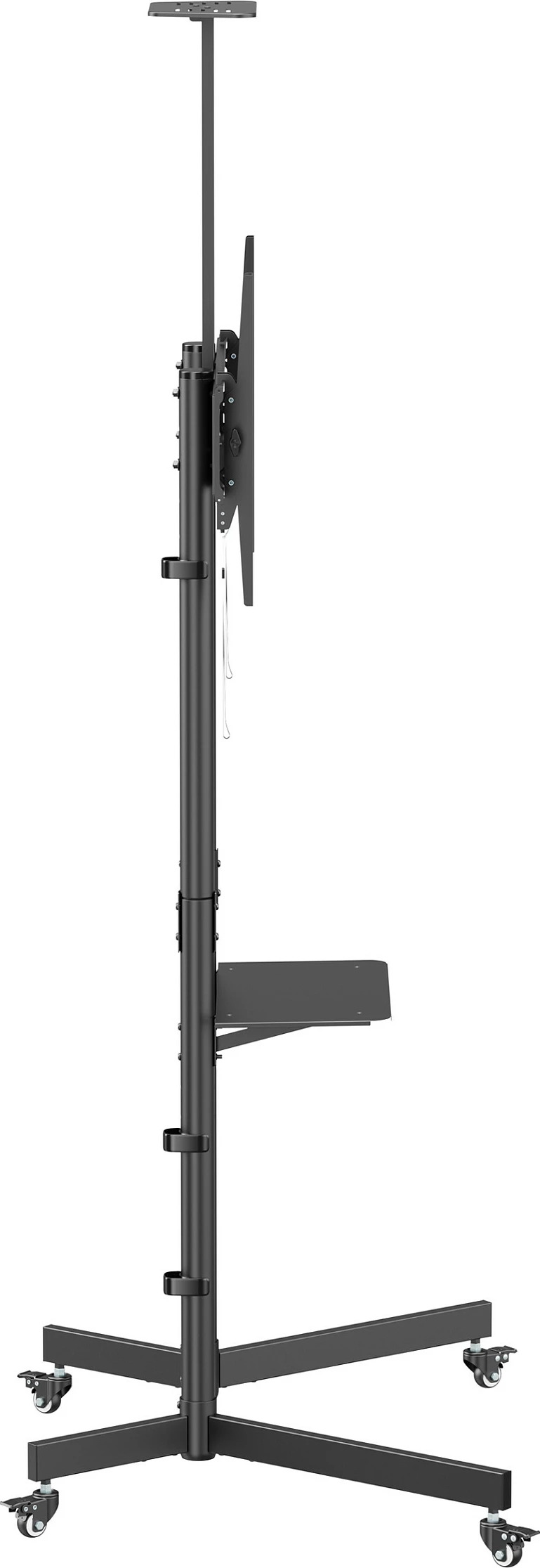 Mbajtëse dyshemeje për TV/monitor EQUIP 650636, 37"-70", VESA 100x100-600x400, 70 kg, me rrota, e zezë