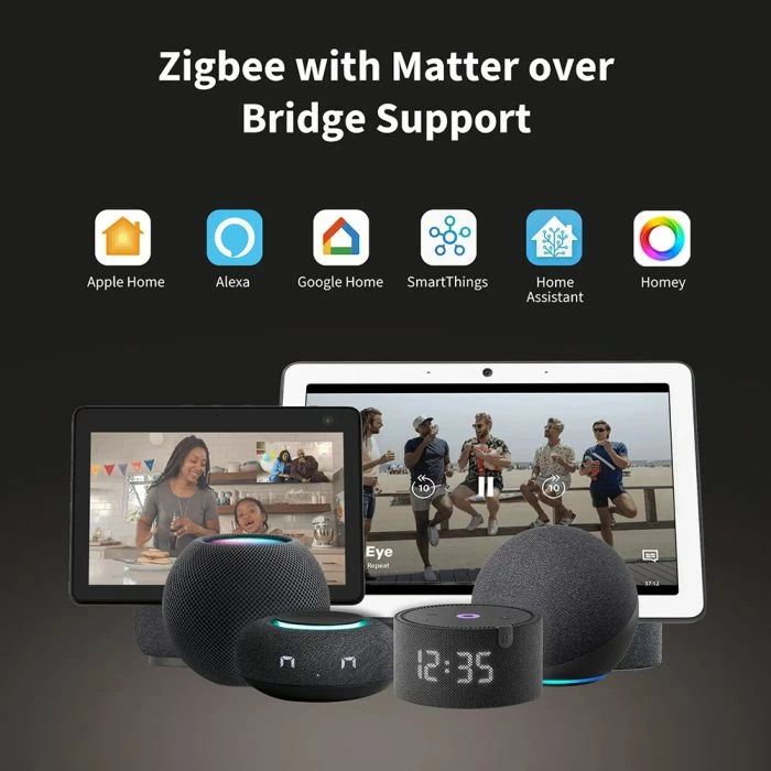 Switch smart Aqara Display Switch V1 EU WS-K02D, ekran 2.08\", Zigbee/Matter, 4 butona, i bardhë, 1 copë