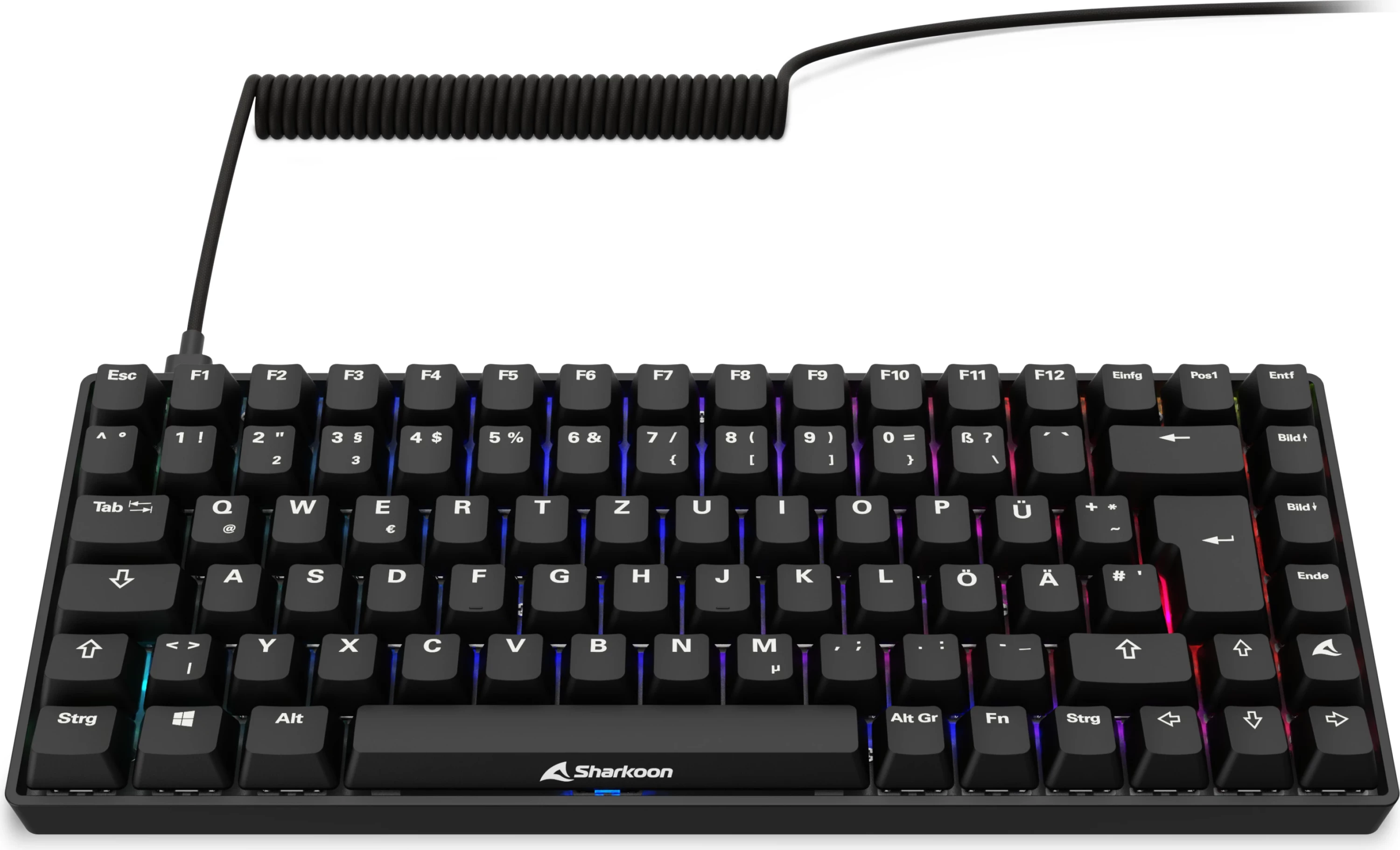 Tastierë Sharkoon SKILLER SGK50 S3 PBT, Gateron G Pro 3.0 Yellow, DE-Layout, e zezë