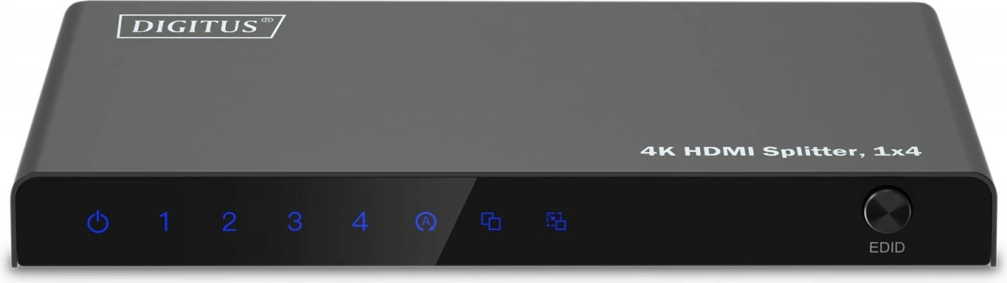 Shpërndarës HDMI Digitus DS-55337, 1x4, 4K/60Hz, HDR, i zi