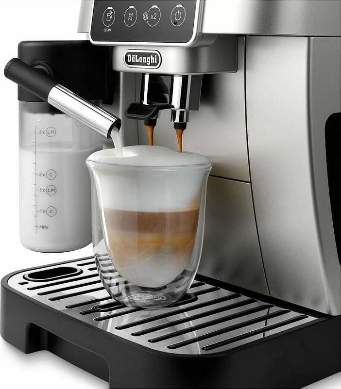 Aparat kafeje DeLonghi Magnifica Start Milk ECAM220.80.SB, automatik, 15 bar, mulli i integrum, 1.8 L, argjend/zi