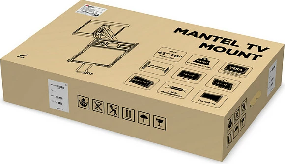 Mbajtëse muri për TV EQUIP Pull-Down 4-Gelenke, 43"-70", VESA 600x400, deri 35 kg, e zezë