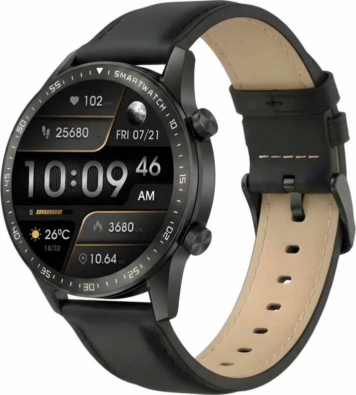 Smartwatch Gravity GT10-5, e zezë, 2 rripa