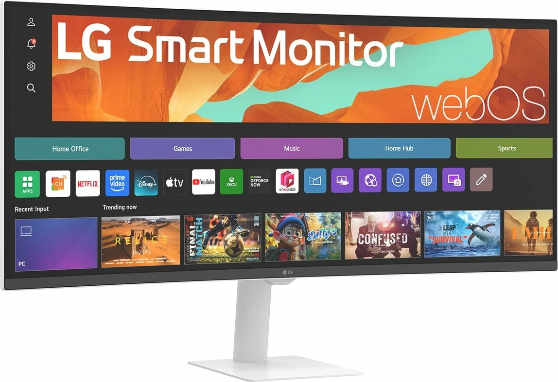 Monitor smart LG 34U601SA-W 34\" UWQHD 100Hz i lakuar webOS, i bardhë