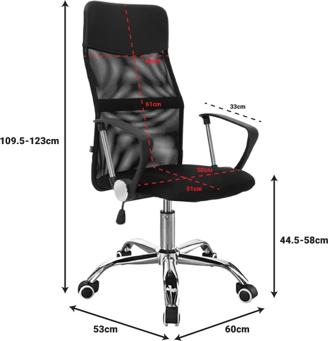 Karrige për zyre Joel II, e zezë