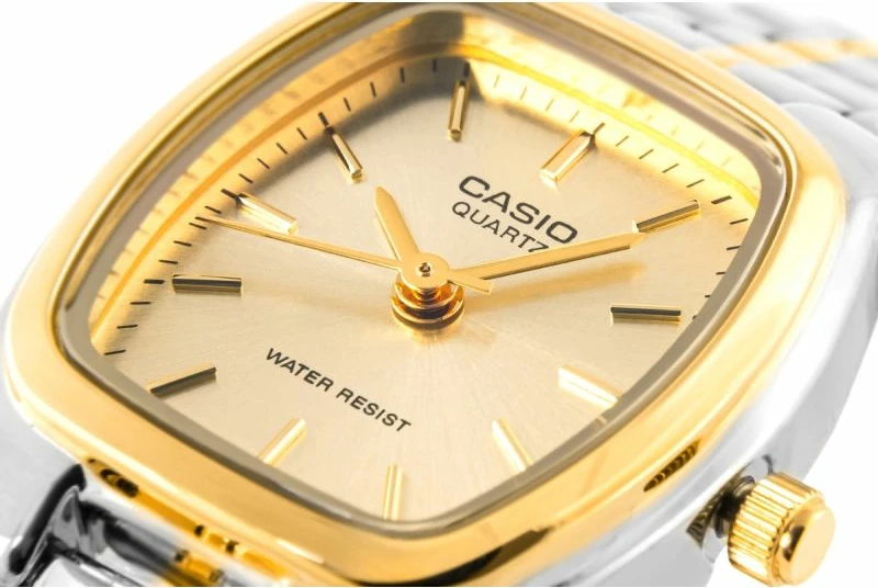 Orë dore për femra CASIO, argjend e ar