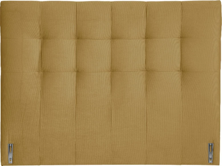 Kornizë krevati 7DAYS, pa hapësirë magazinimi, pëlhurë velvet ngjyrë mustard TEXAS08, 161x207x122cm