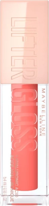 Buzëkuq i lëngshëm Maybelline Lifter Gloss + Hylaronic acid 22 Peach Ring, 5.4 ml