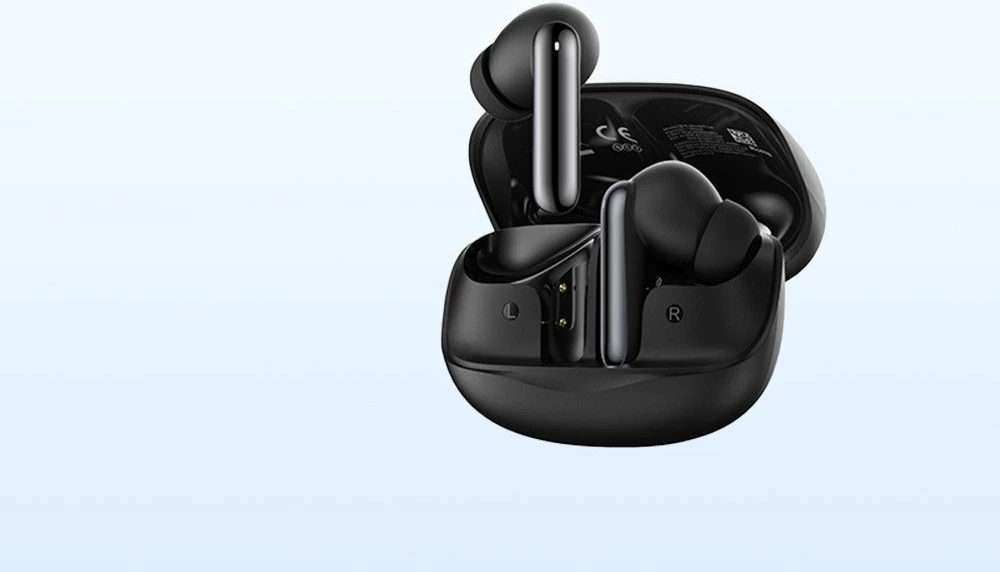 Kufje TWS QCY MeloBuds HT12, ANC -45 dB, Bluetooth 5.4, 24 orë, IPX4, e zezë, me kuti karikimi