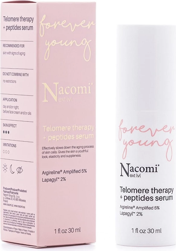 Serum për fytyrë për femra Nacomi Next Level Telomeric Therapy me Peptide, 30ml