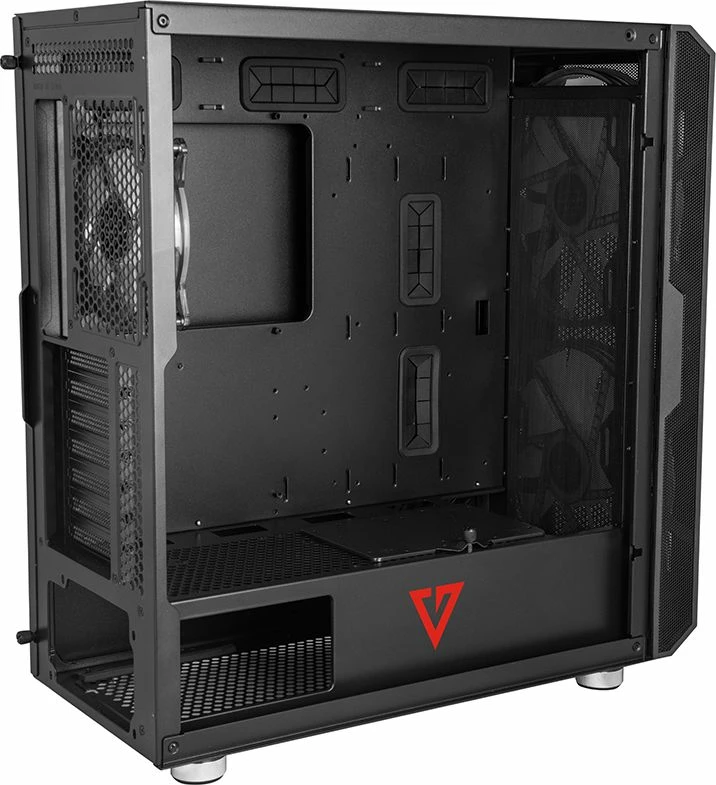 Kasë Modecom Volcano Amirani ARGB (AT-AMIRANI-PG-10-000000-0002), Midi Tower ATX, USB-C, pa PSU, e zezë