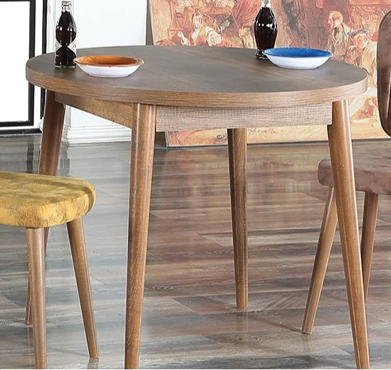 Tavolinë ngrënieje Hanah Home, stil barok, ngjyrë arre