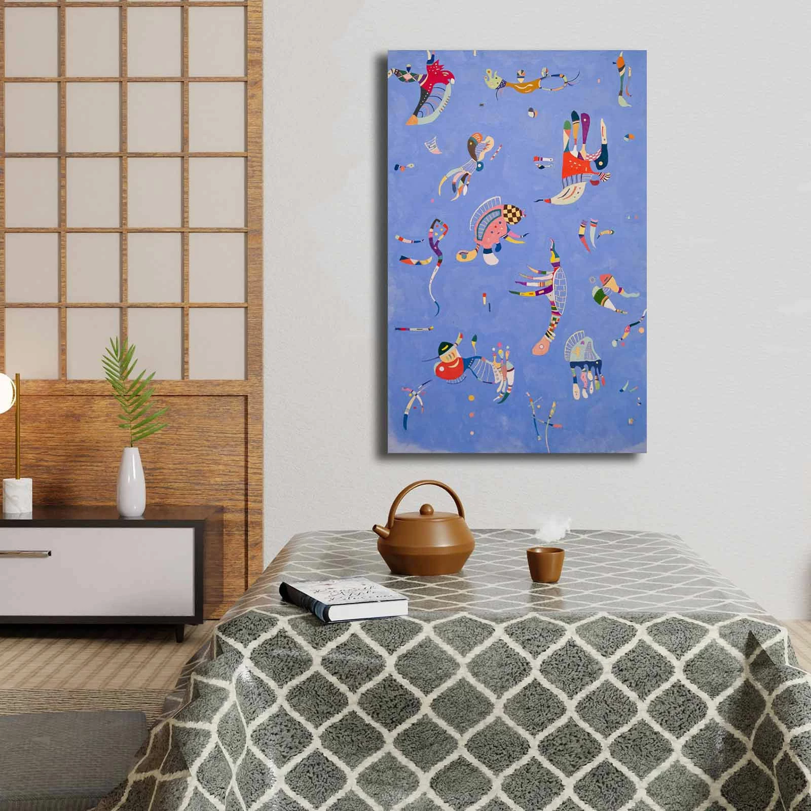 Pikturë dekorative në kanavacë Wallity, 4570KANDINSKY033, shumëngjyrëshe, 45x70cm
