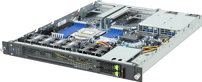 Server barebone Gigabyte E163-Z34-AAH1, 1U Rack, AMD EPYC 9005/9004, 2x2.5in, 2x1300W Titanium