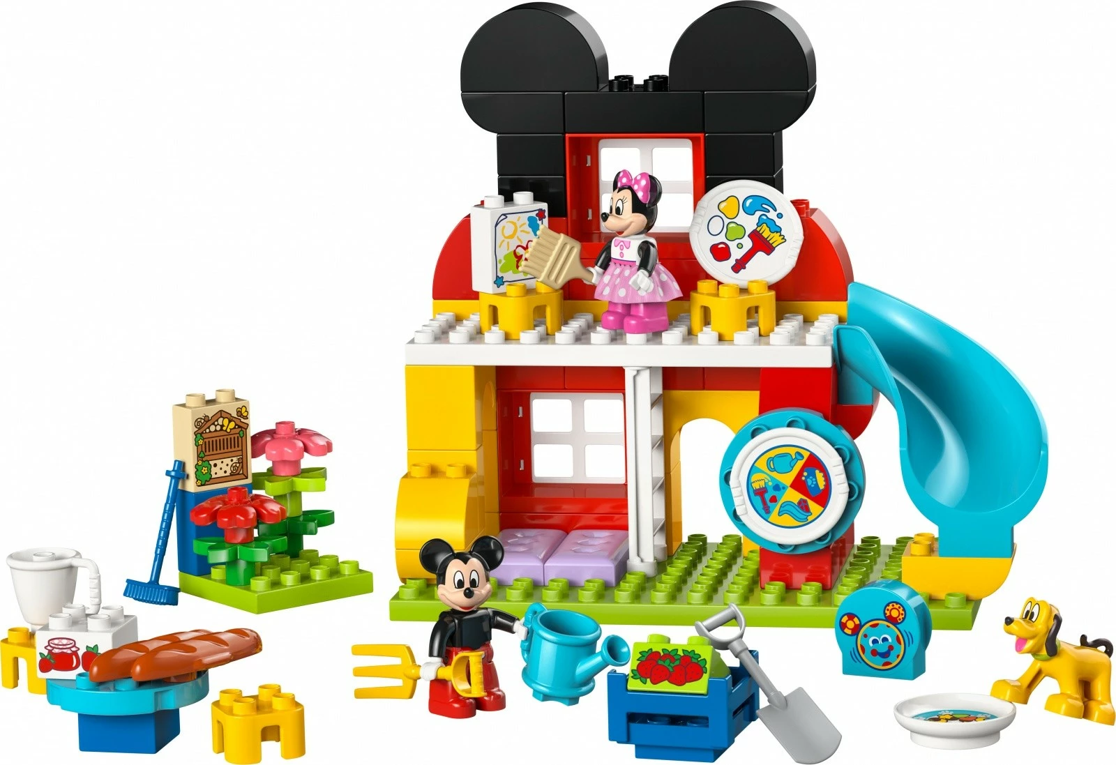 set bllokash ndërtimi LEGO DUPLO Disney 10465 Mickey Mouse Clubhouse me Minnie & Pluto, 87 copë