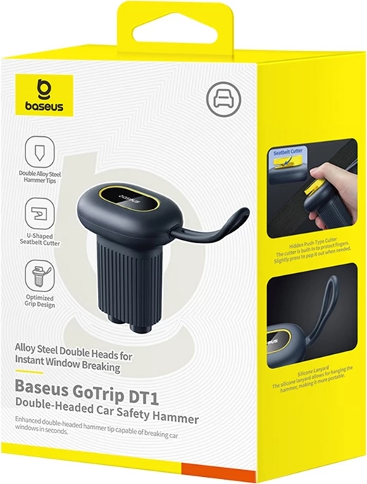 Çekiç sigurie për veturë Baseus GoTrip DT1, i zi