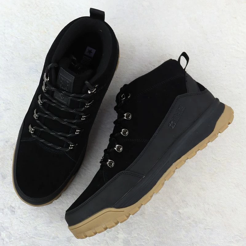 Çizme lëkure meshkuj Big Star SS174265, të zeza