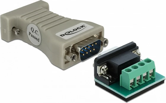 Konvertues serial DeLOCK RS-232 DB9 në RS-485 DB9, Plug and Play, 15 kV ESD, 600 W, Beige