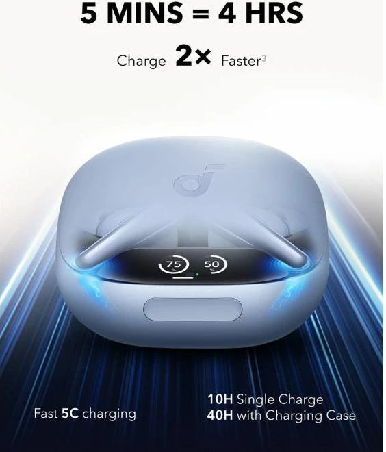 Kufje Anker Soundcore Liberty 4 Pro wireless ANC, Bluetooth 5.3, deri 40 orë, Blu