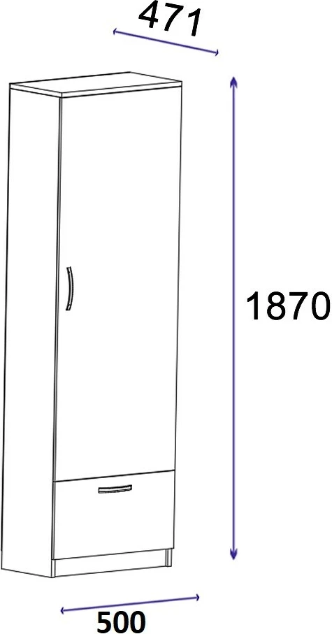 Dollap Hanah Home, Santa, ngjyrë antracit