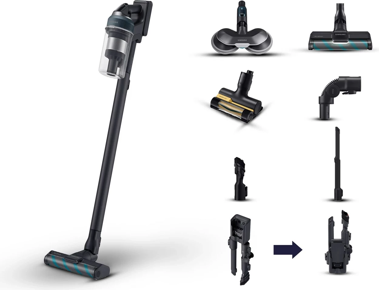 Fshesë dore Samsung VS20C852FTB, e zezë, blu