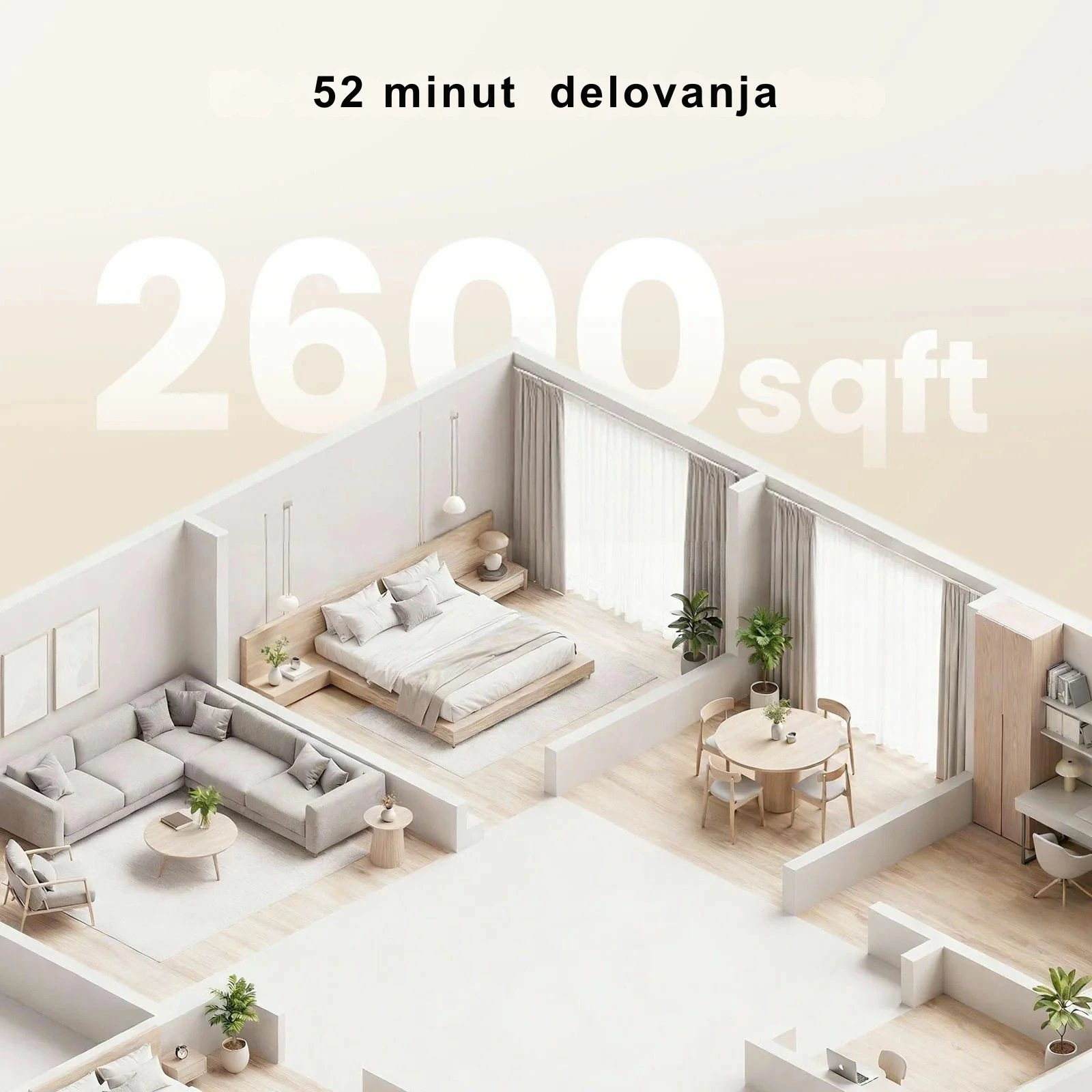 Fshesë elektrike vertikale pa kabllo Yaber P20 120AW, HEPA, 0.8L, 52 min, portokalli