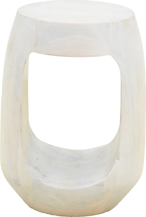 Tavolinë anësore Lenora, dru mango i bardhë, 33x45cm