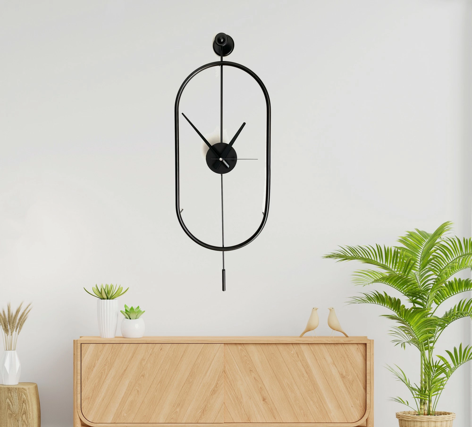 Orë muri dekorative prej metali, Wallity, Mclock-00104