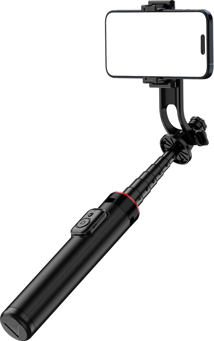 Shkop selfie me tripod, Wozinsky WC1Y2S, 1.31 m, kontrollues Bluetooth 5.2, filetë 1/4", i zi