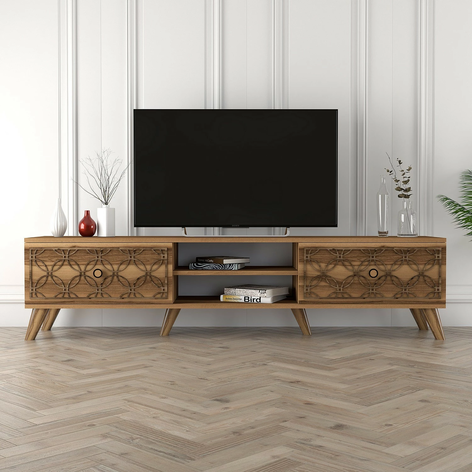 Komodë TV Skye Decor, ngjyrë arre, Class