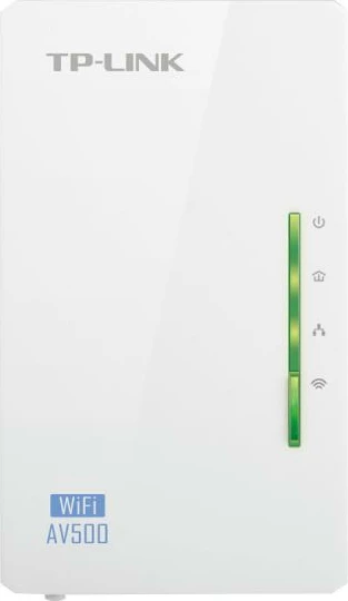 Zgjerues Powerline me Wi‑Fi, TP-Link TL-WPA4220, AV600 600Mbps, 2x LAN, Wi‑Fi Clone, e bardhë