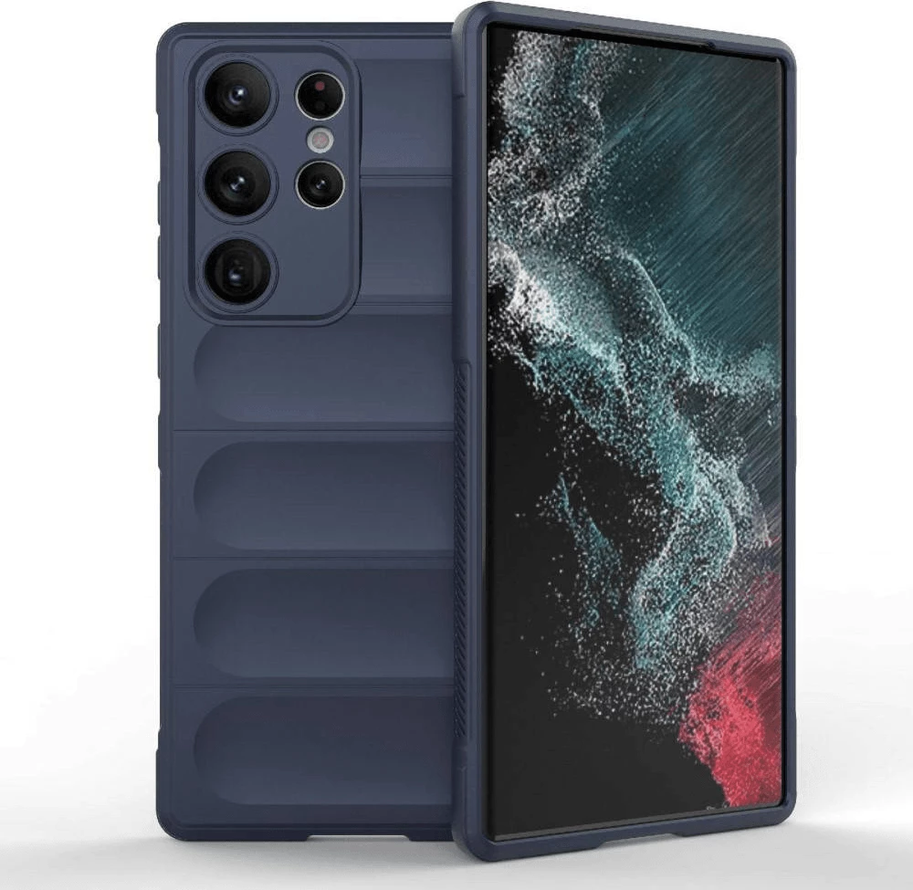 Mbështjellës silikoni ONASI Wave për Samsung Galaxy S23 Ultra 5G, blu