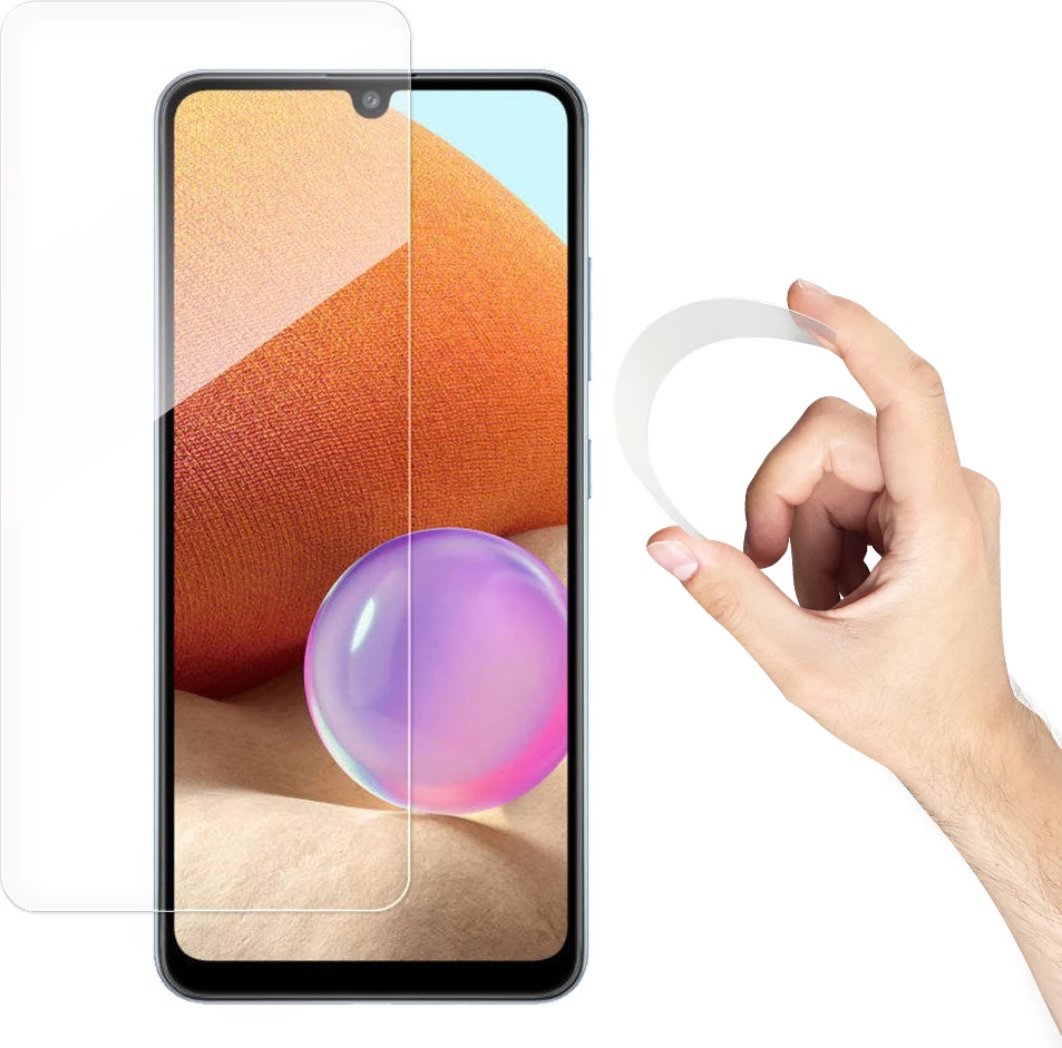 Mbështjellës xhami hibrid Wozinsky Nano Flexi Glass për Samsung Galaxy A42 5G, Transparent