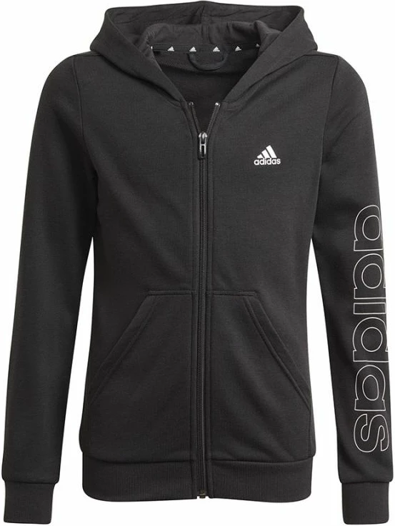 Duks me kapuç për vajza adidas, i zi