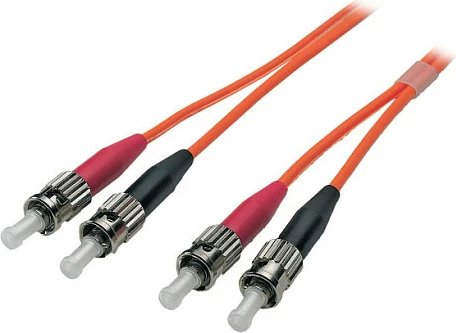 Kabllo patch fibra optike EFB Elektronik ST-ST OM1, 1 m, duplex, LSZH, portokalli