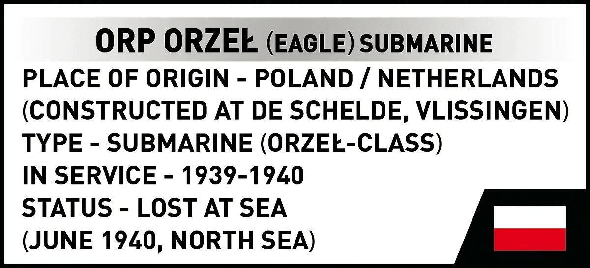 Set blloqe ndërtimi, Cobi, ORP Orzeł 4855, 193 copa, shkallë 1:300