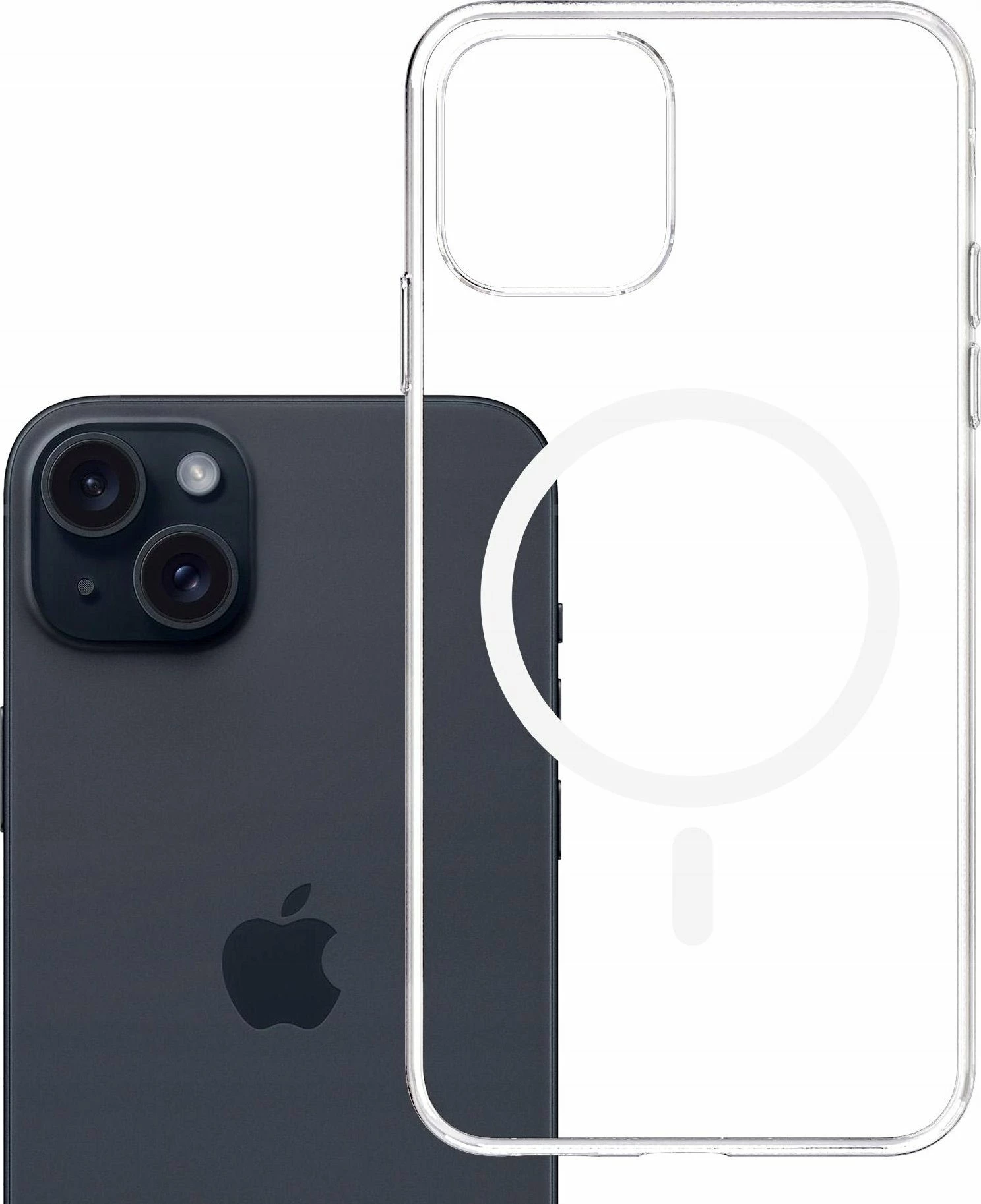 Mbështjellës 3MK Clear MagCase për Apple iPhone 15, transparent