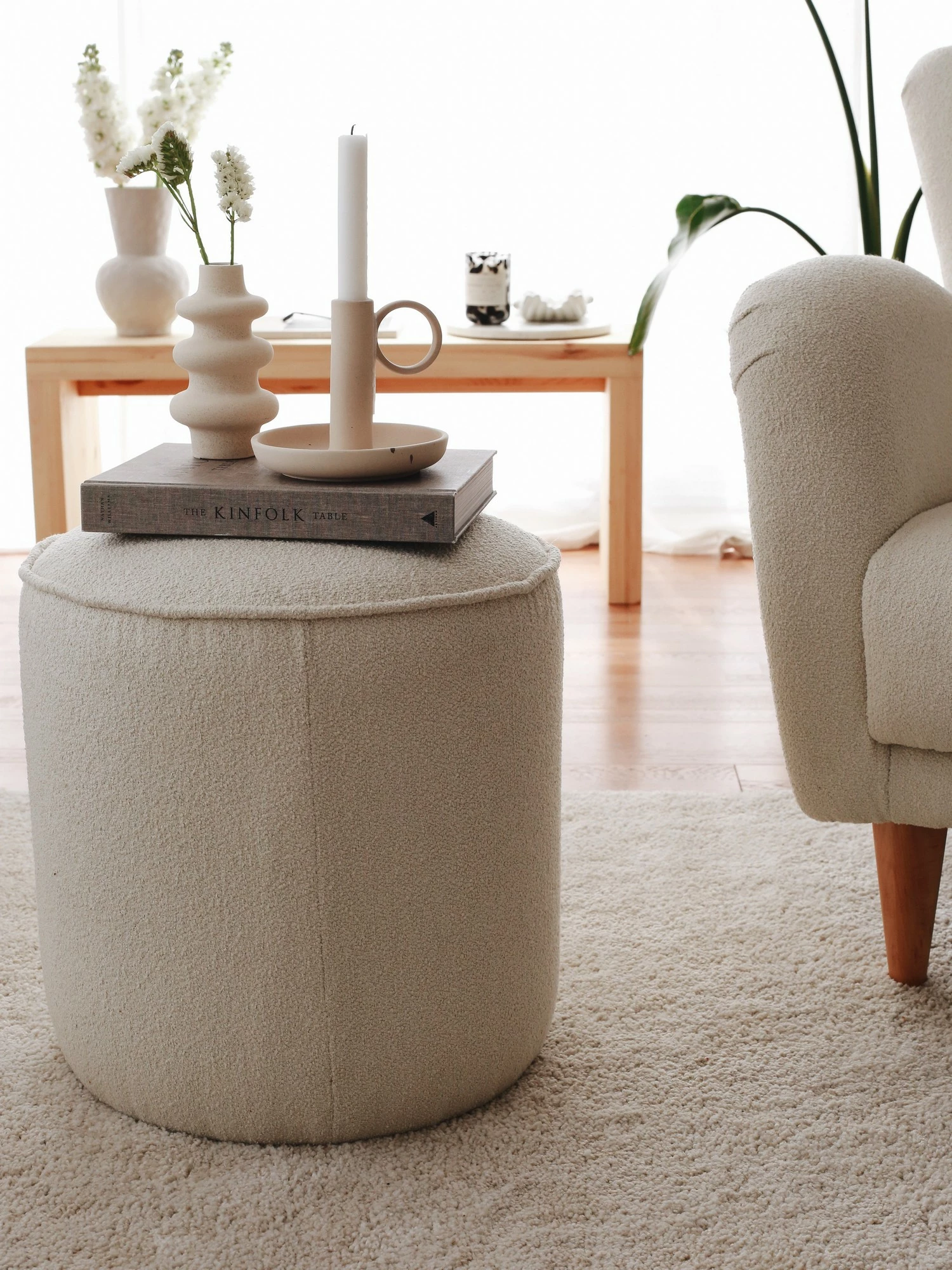 Puf Teddy Atelier del Sofa, krem