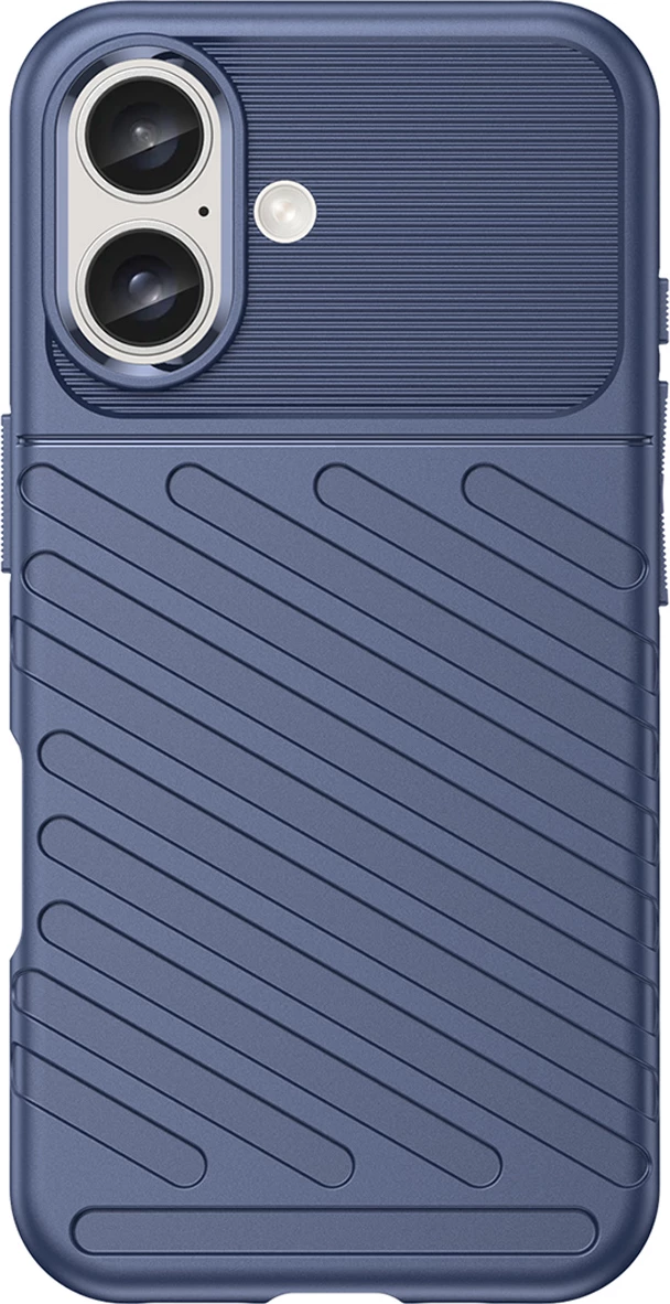 Mbështjellës Hurtel Thunder Case për iPhone 16, silikon, kaltër