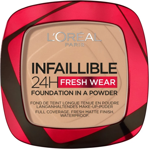 Fondatinë kompakte për femra L'Oreal Paris Infaillible 24H Fresh Wear Foundation In A Powder 120 Vanilla, 9g