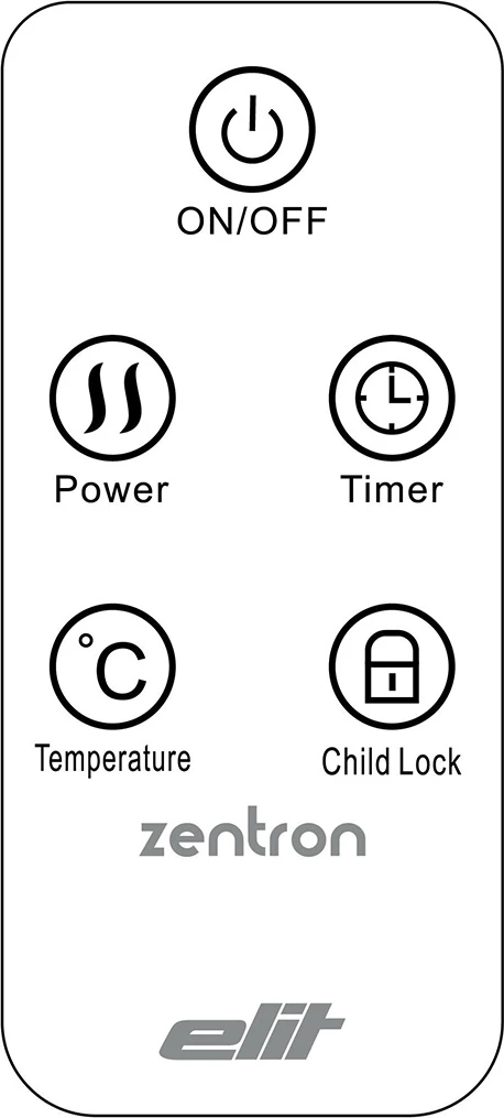 Ngrohës panel smart, Elit, ZENTRON XL, 1000/2000W, Wi‑Fi, ekran digjital, IP24, në këmbë ose mur, e bardhë
