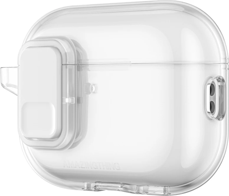 Mbështjellës për kufje, AmazingThing Minimal Case për AirPods Pro 3, TPU, magnete, me karabinë, transparent