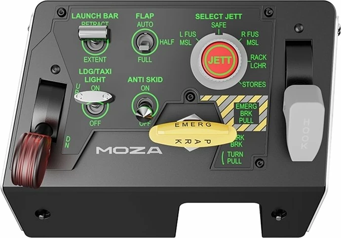 Panel kontrolli për simulim fluturimi Moza Racing MTLP AS009, 25 switcha, me kabllo, për PC/Windows