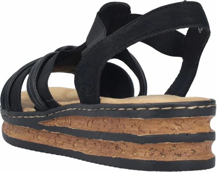Sandale femrash Rieker 62969-00, të zeza