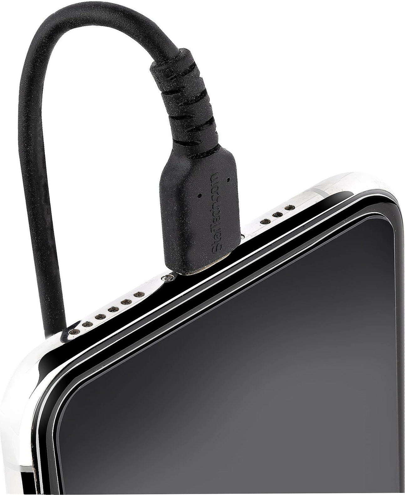 Kabllo StarTech RUSB2ALT1MBC USB-A në Lightning, 1 m, spirale, MFi, e zezë
