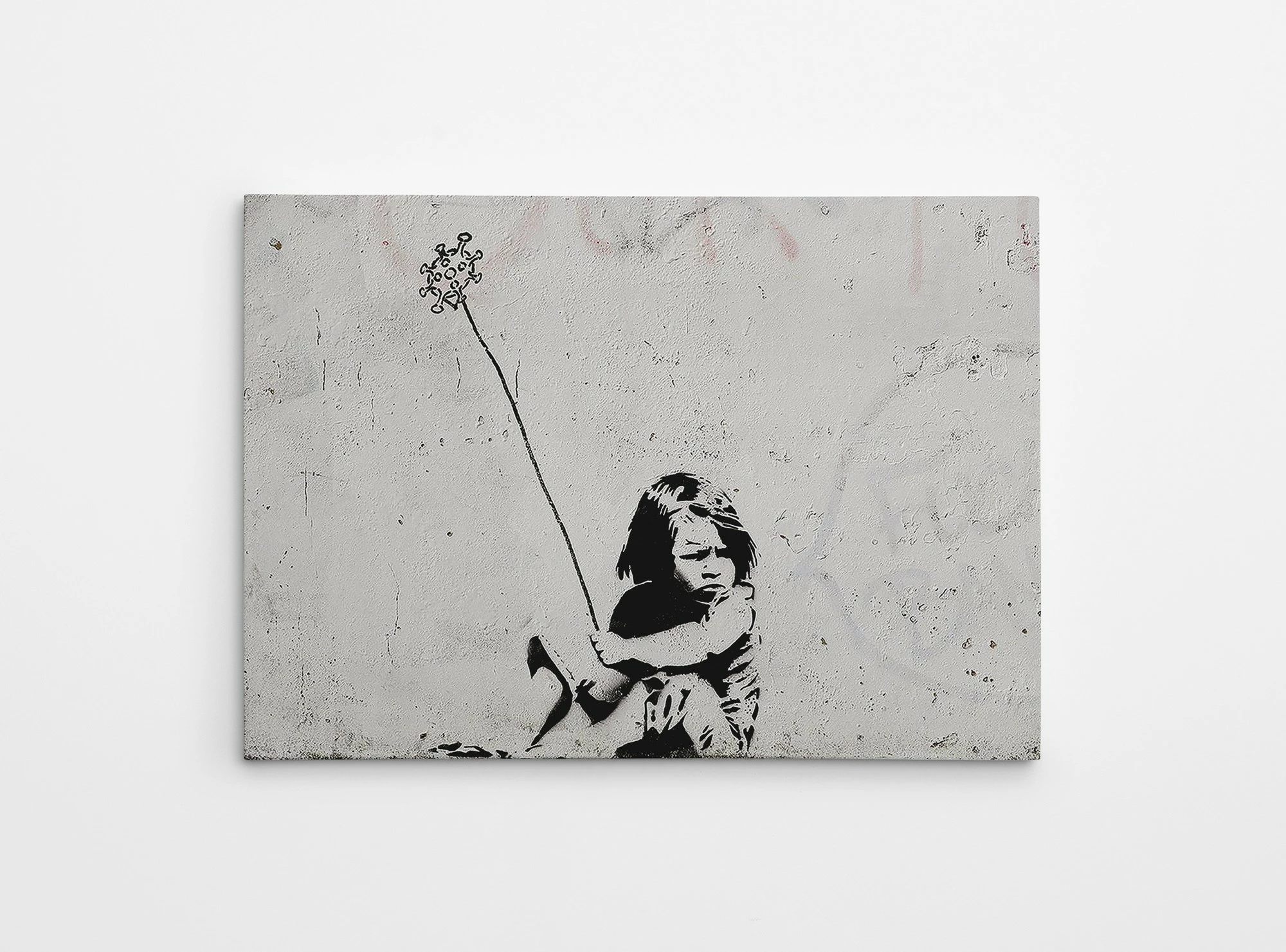 Pikturë dekorative në kanavacë Banksy, shumëngjyrëshe, KNV4551_70100, 70x100cm