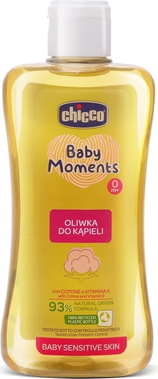 Vaj për banjo për bebe Chicco Baby Moments Olive Oil, 200ml