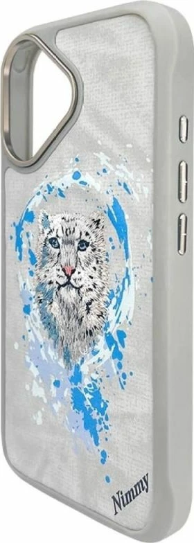 Kapak MagSafe Nimmy Pantera për iPhone 16, gri e çelët