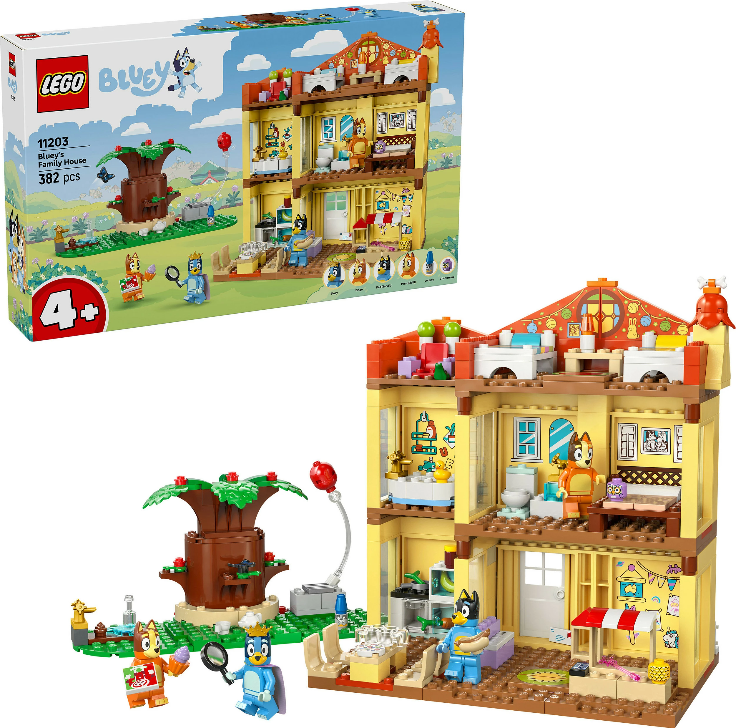 Set ndërtimi LEGO Bluey 11203 Bluey’s Family House, 382 copë, 4+, multikolor
